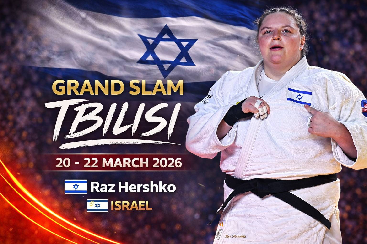 Raz Hershko confirms top seed status with +78kg gold in Tbilisi